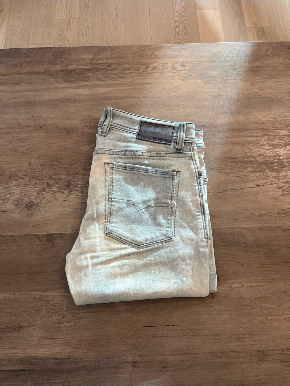 Diesel Slim Men's Jeans in Pale Blue Wash